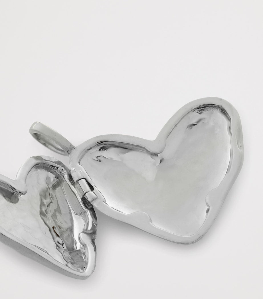 Monica Vinader sterling silver heart locket pendant - British product