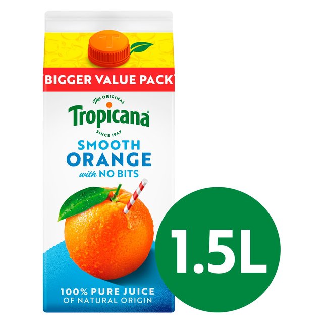 Tropicana Pure Smooth Orange Fruit Juice   1.5L