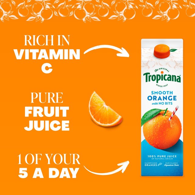 Tropicana Pure Smooth Orange Fruit Juice   900ml