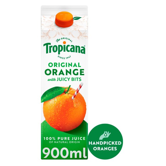 Tropicana Original Orange Fruit Juice with Bits   900ml