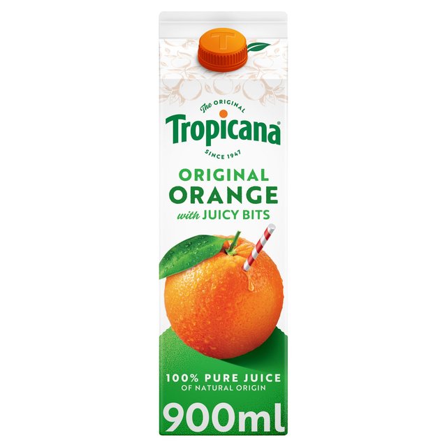 Tropicana Original Orange Fruit Juice with Bits   900ml