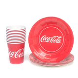 Coca-Cola picnic set with paper plates and cups (British brand)