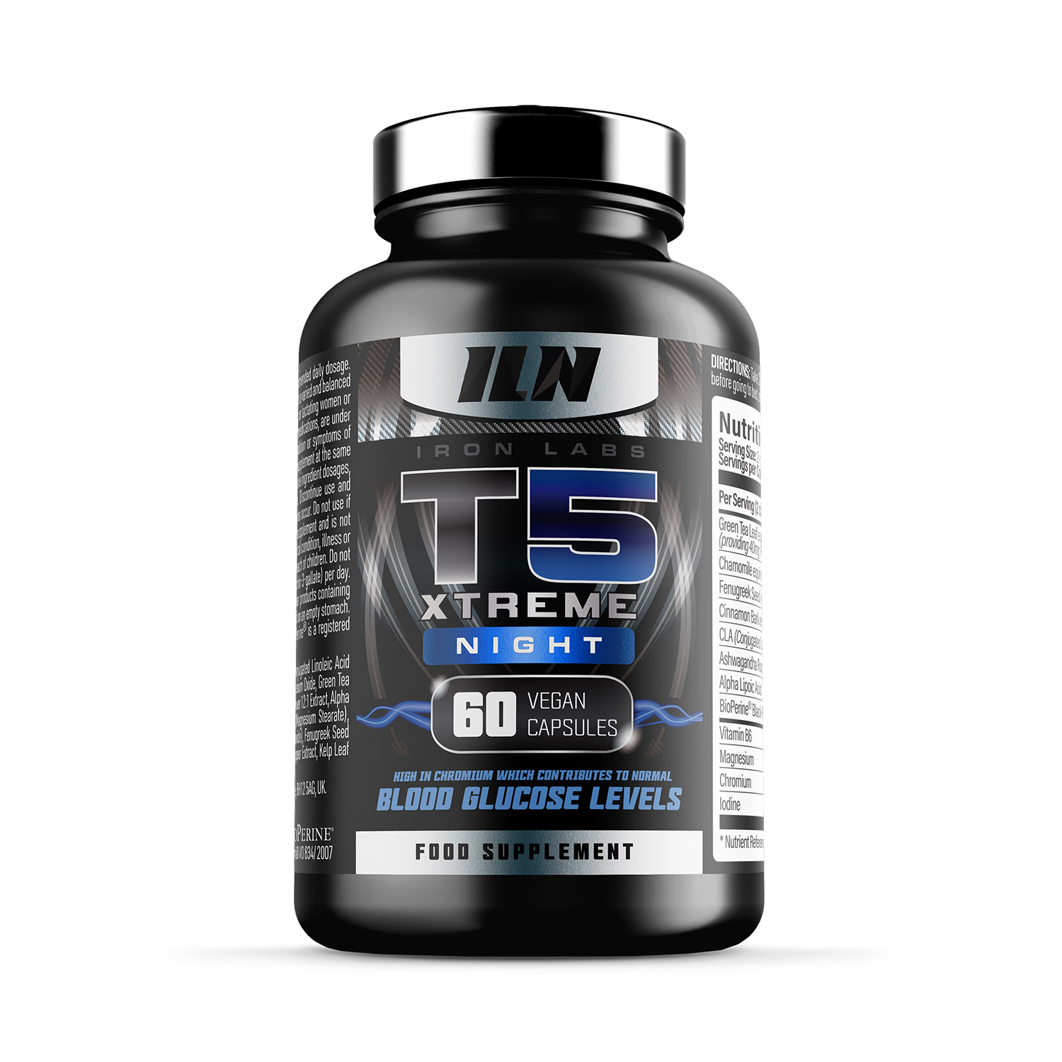 Iron Labs T5 Xtreme Night fat burner 60 capsules - British product