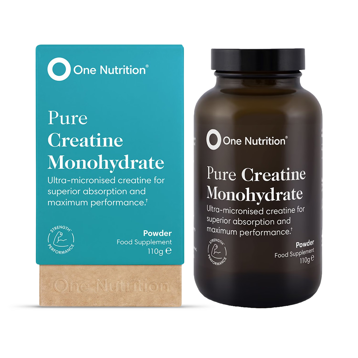 One Nutrition creatine supplement ultra-micronised powder 110g (British brand)