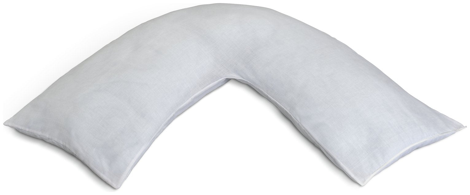 Habitat V Shaped Support Pillow White 92x41cm, UK version