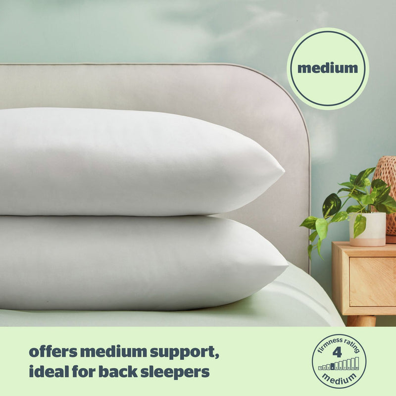Silentnight Anti-Allergy Medium Soft Pillow 2 Pack (British brand)