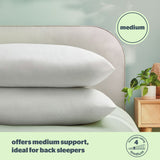 Silentnight Anti-Allergy Medium Soft Pillow 2 Pack (British brand)
