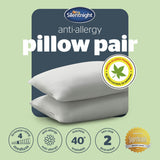 Silentnight Anti-Allergy Medium Soft Pillow 2 Pack (British brand)