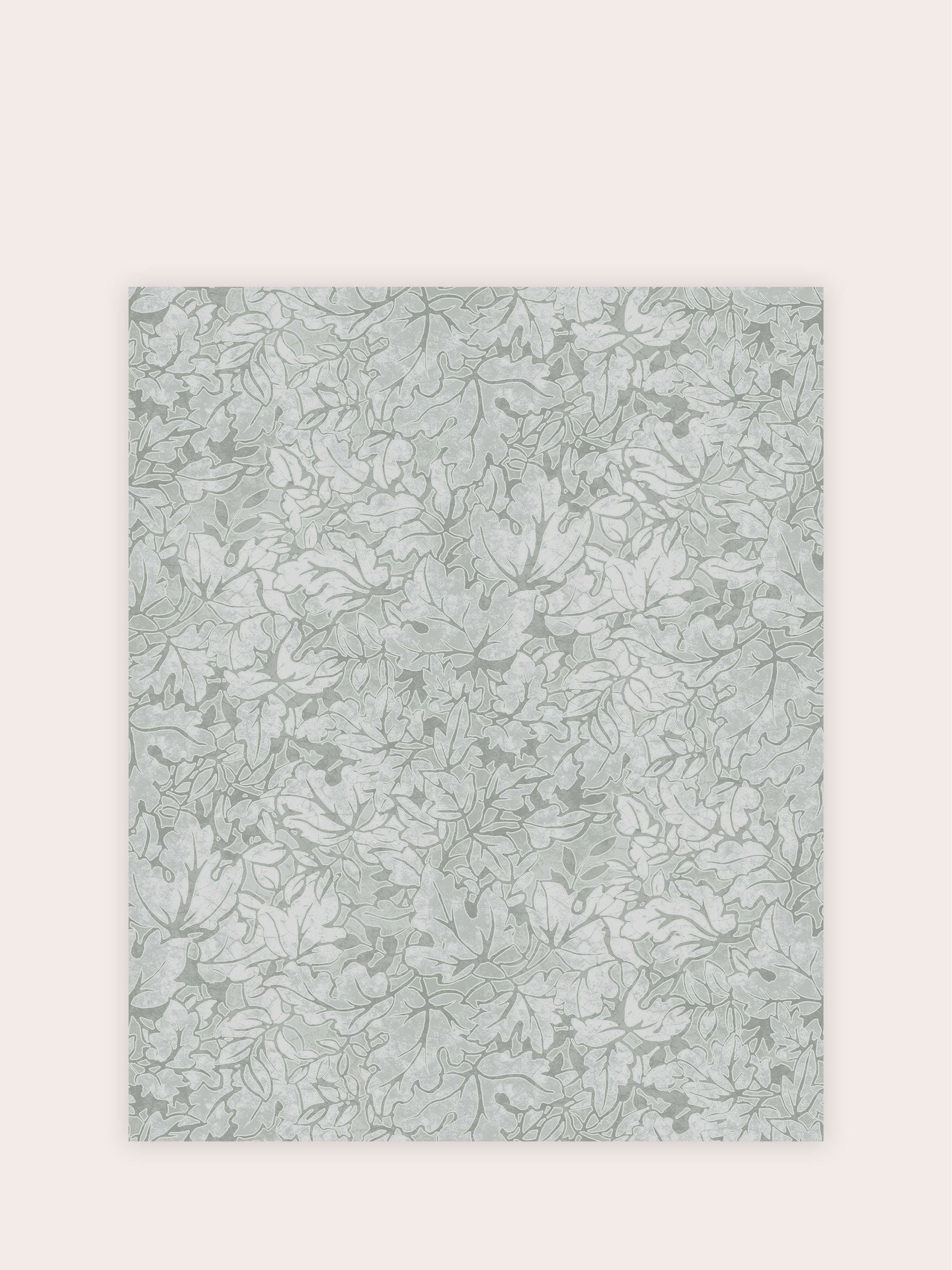 عينة ورق حائط Laura Ashley Mineral Green Corrina Leaf بحجم A4 - منتج بريطاني