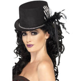 Smiffys top hat black with skeleton hand, imported from the UK