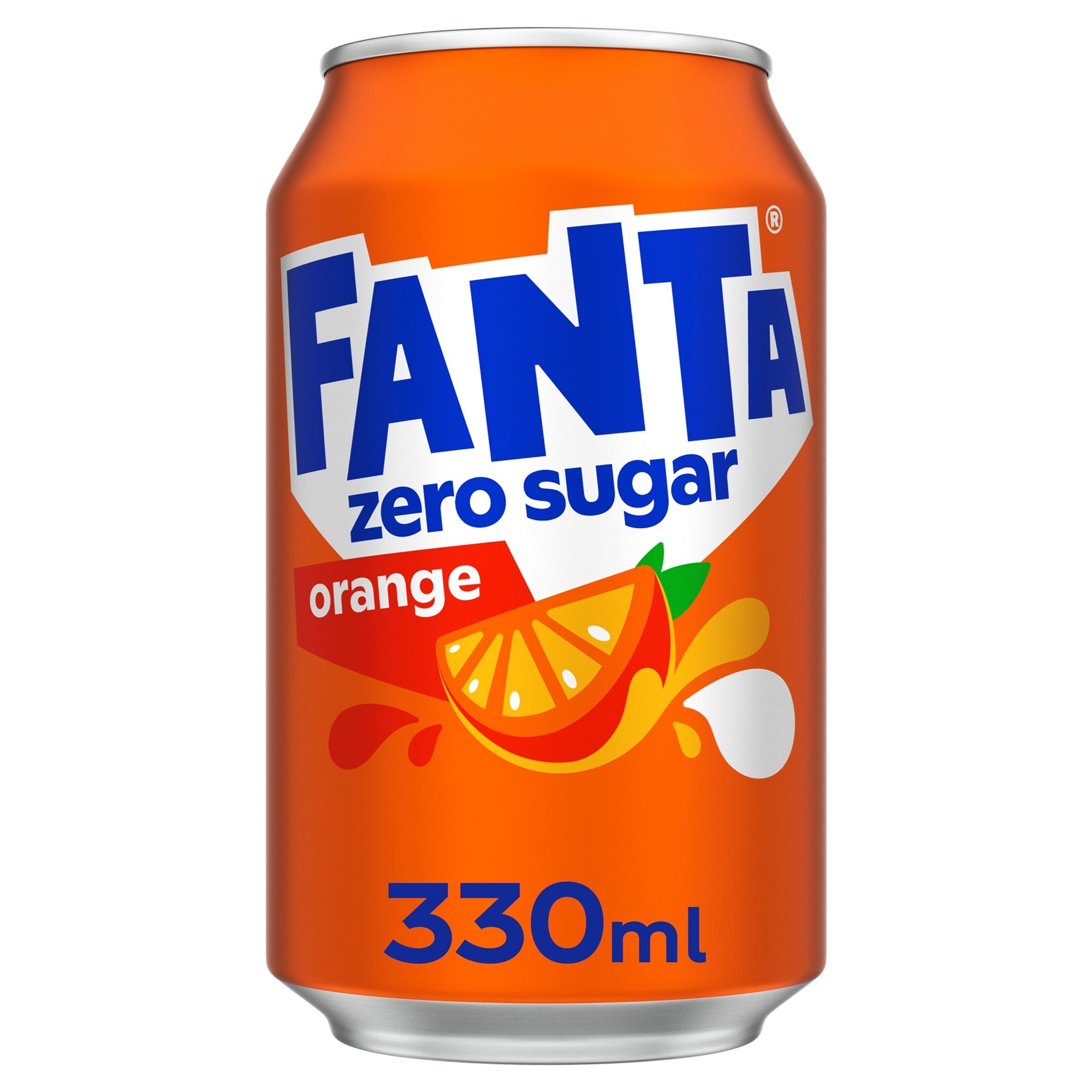Fanta Orange Zero soft drink 24 x 330ml - British product