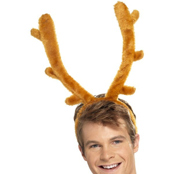 Smiffys brown stag night horns with headband, UK version