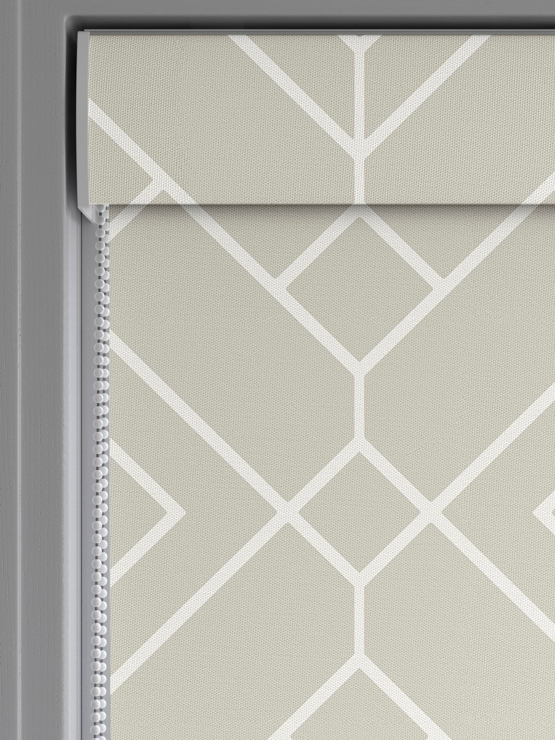 Next Natural Lattice Geo roller blind, imported from the UK