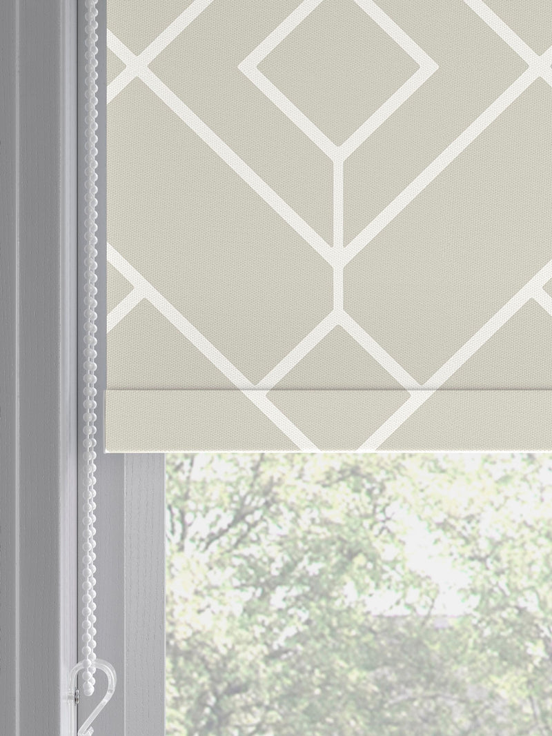 Next Natural Lattice Geo roller blind, imported from the UK