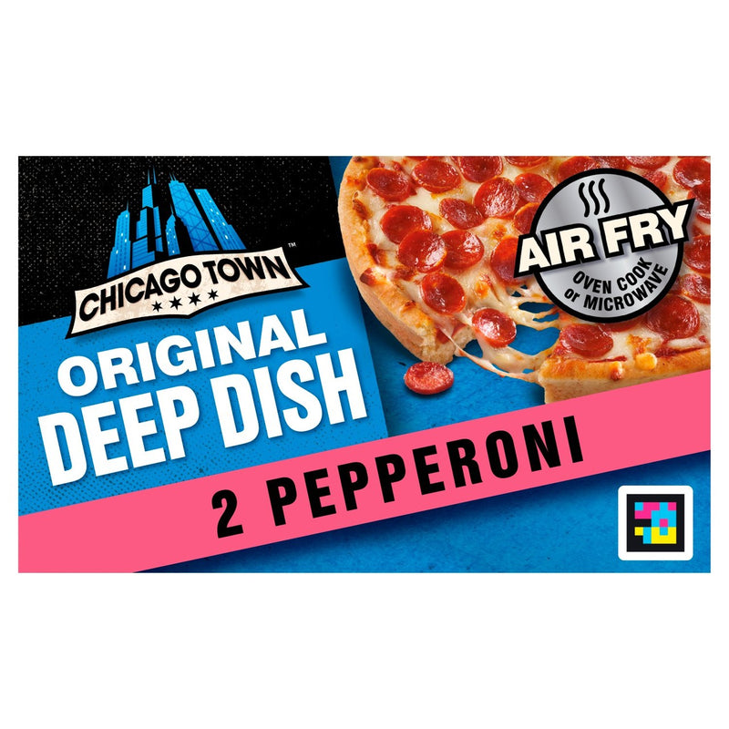 Chicago Town 2 Deep Dish Pepperoni Mini Pizzas   320g