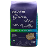 Eurostar gluten free chapati flour medium brown 3kg - British product