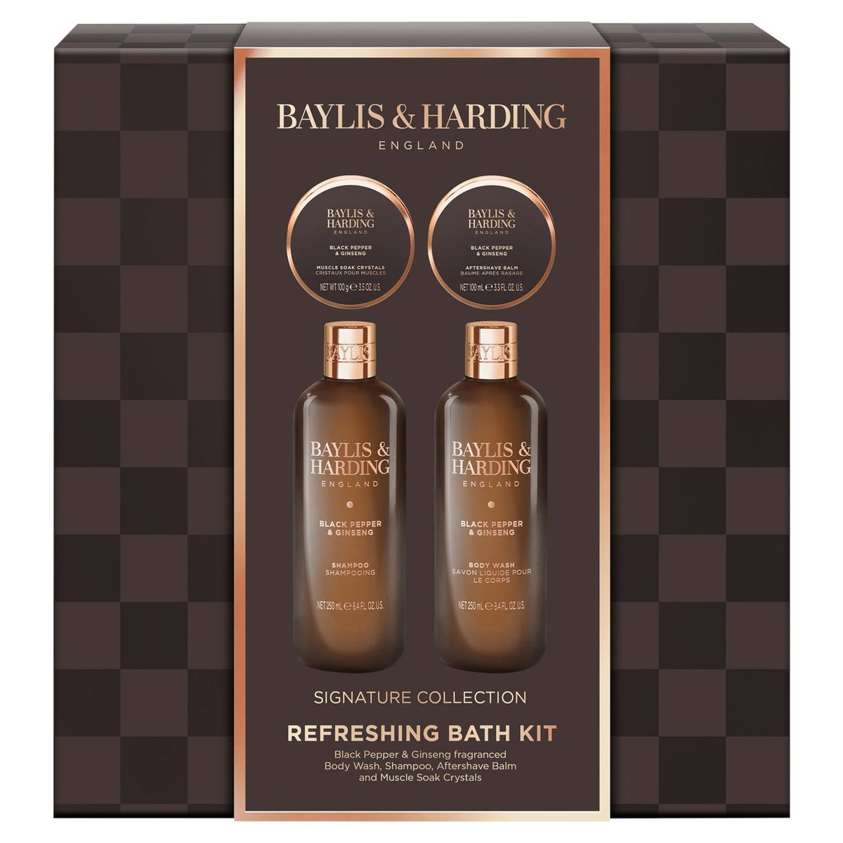 Baylis & Harding Black Pepper & Ginseng Men's Luxury Bath Kit Gift Set