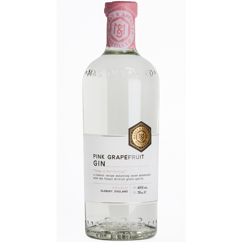 M&S Distilled Pink Grapefruit Gin   700ml