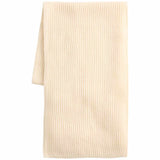 M&S Womens Ribbed Knit Scarf, Cream