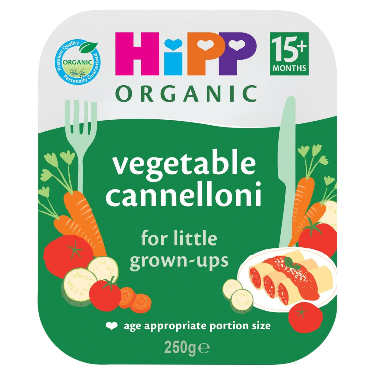 HiPP Organic Vegetable Cannelloni Toddler Tray Meal 15+ Months