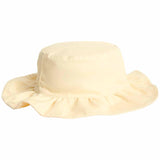M&S Girls Frill Sun Hat, 12-18 Months, Pale Yellow
