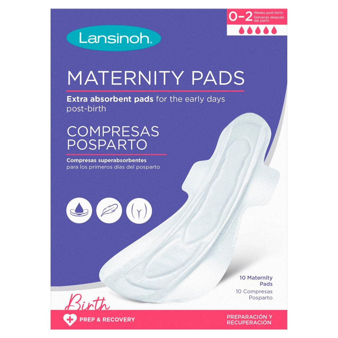 Lansinoh Extra Absorbent Maternity Pads   10 per pack