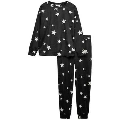 M&S Crew Polished Fleece Flatpack، متوسط، مزيج أسود