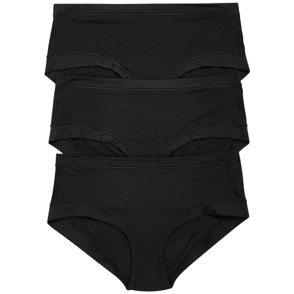 M&S Modal Low Rise Shorts, 3 Pack, 16, Black