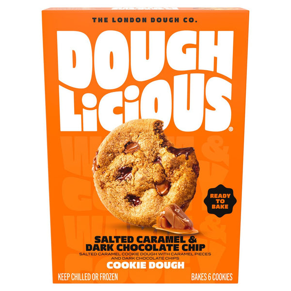 Doughlicious Salted Caramel & Dark Chocolate Ready to Bake Cookie Dough 204g