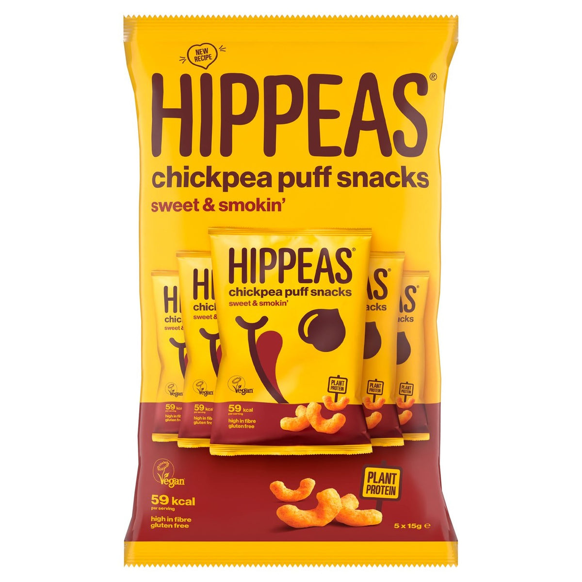 Hippeas Chickpea Puffs - Sweet & Smokin' Multipack 5 per pack