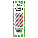 Cheeky Panda Striped Bamboo Paper Straws 100 per pack