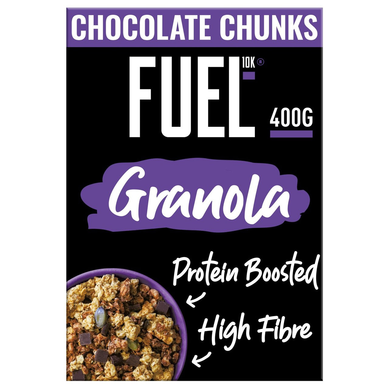 FUEL 10K Chocolate Chunks Protein Granola Breakfast Cereal