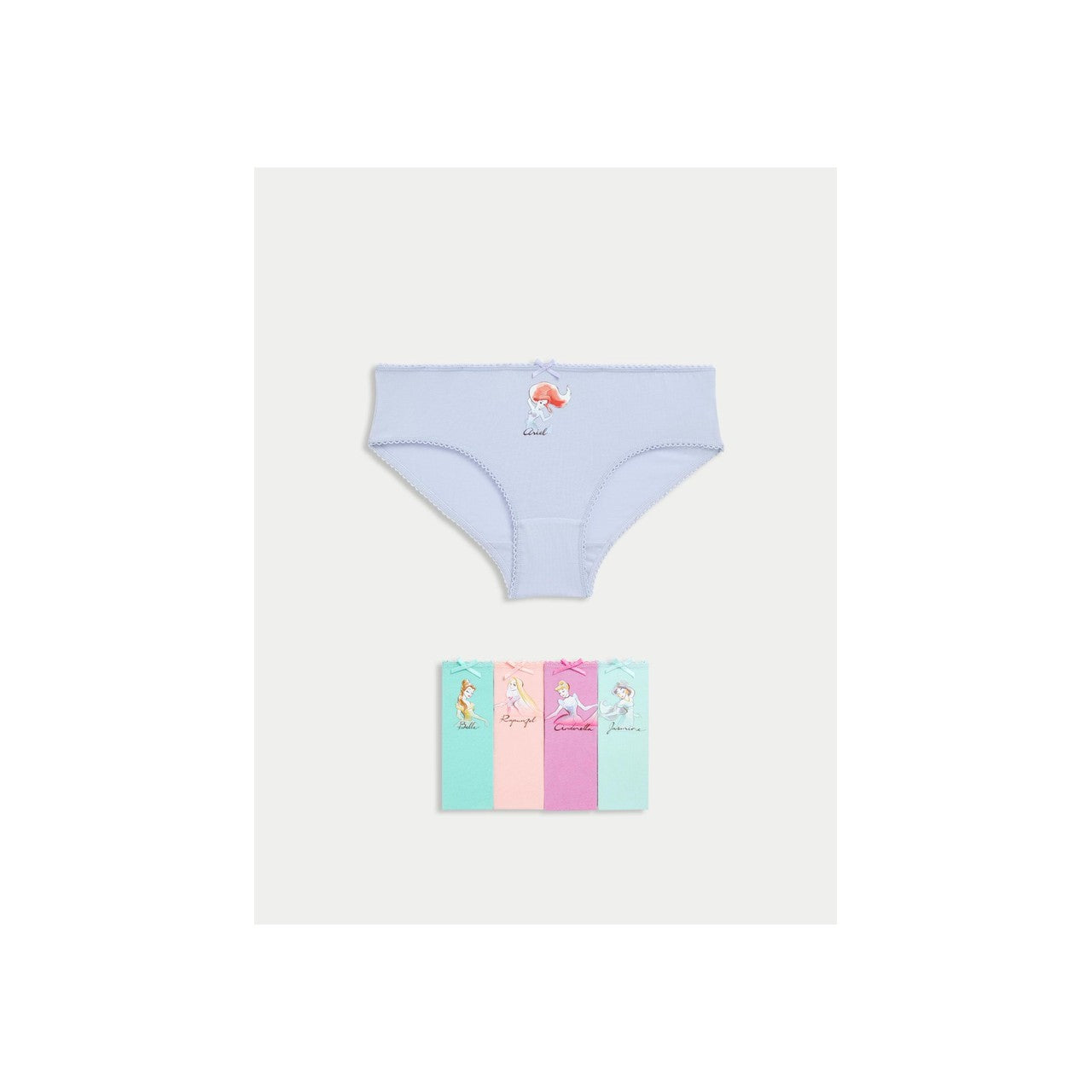 M&S Girls Disney Princess Knickers, 4-5 Years, Multi