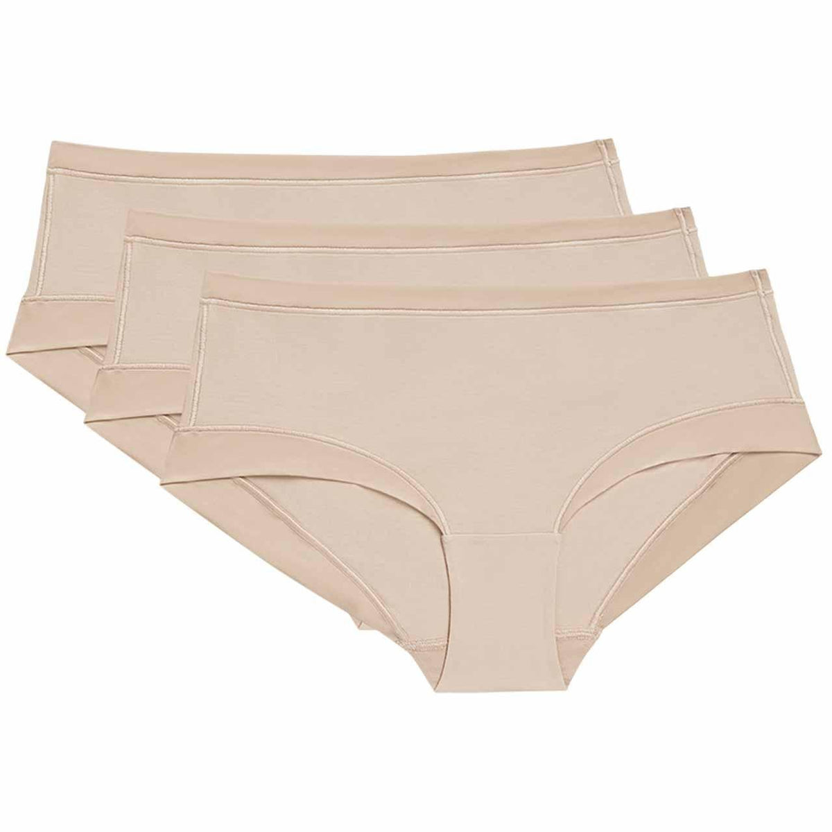 M&S Womens Flexifit Low Rise Shorts, 3 Pack, 16, Rose Quartz