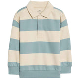 M&S Striped Rugby Sweatshirt, 6-7 Years, Blue