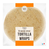M&S 6 Nacho Spice Tortilla Wraps