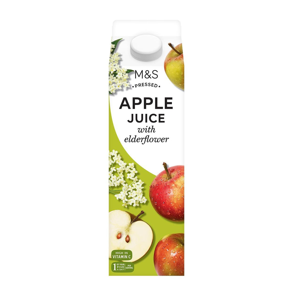 M&S Pressed Apple Juice with Elderflower   1L