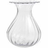 M&S Fluted Glass Bouquet Vase, One Size, Clear
