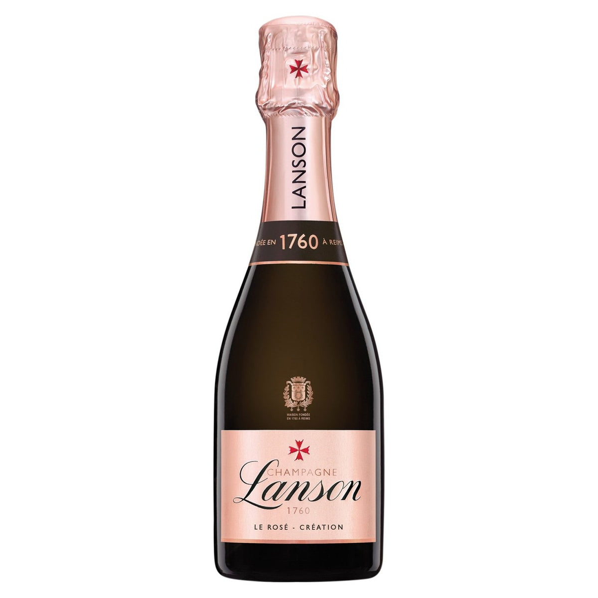 Champagne Lanson Le Rose Label Half Bottle