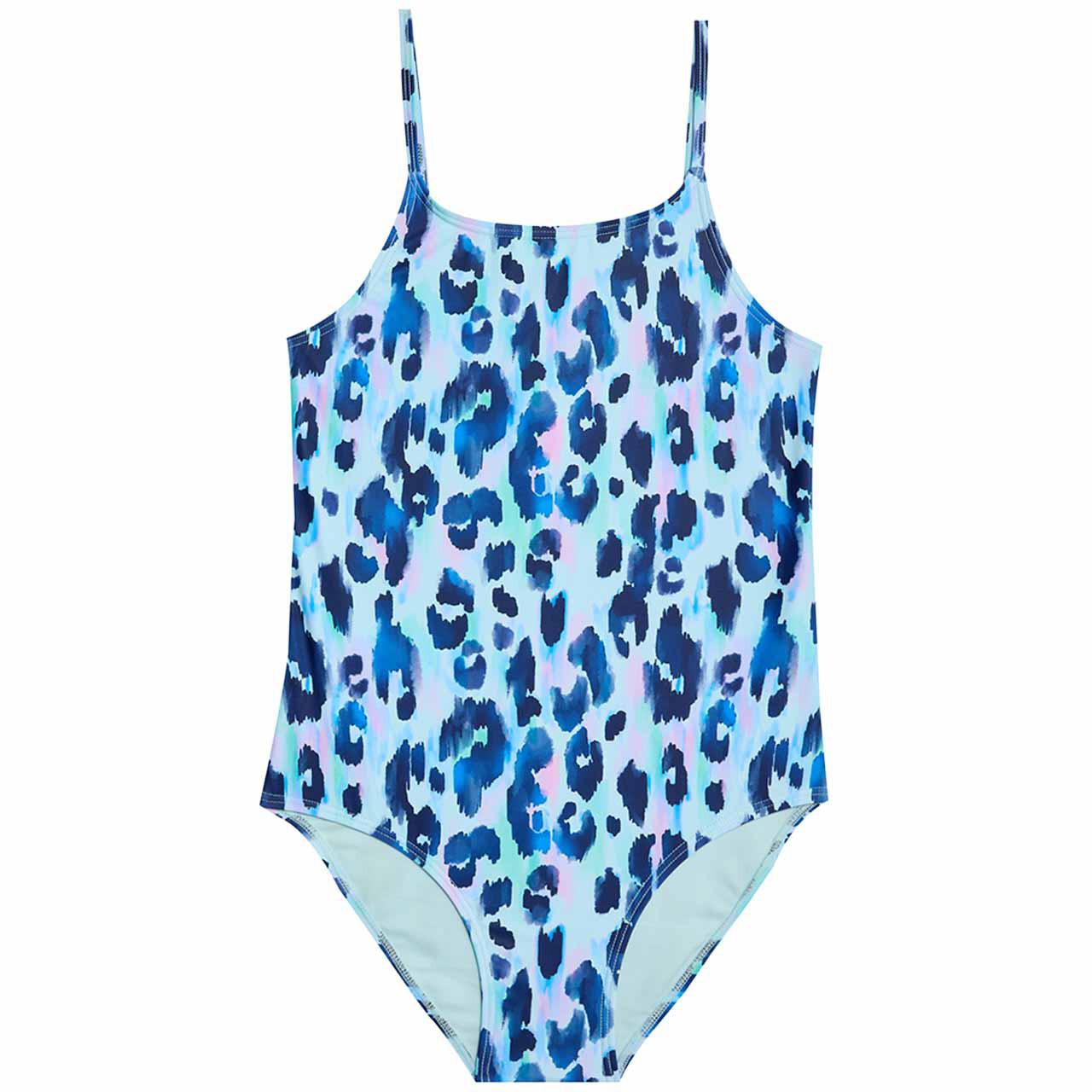 M&S Girls Animal Swimming Costume, 6-7 Years, Blue