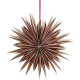 M&S 3D Striped Star Christmas Decoration, Red