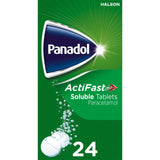 Panadol ActiFast Soluble Paracetamol Painkillers 500mg 24 Tablets   24 per pack