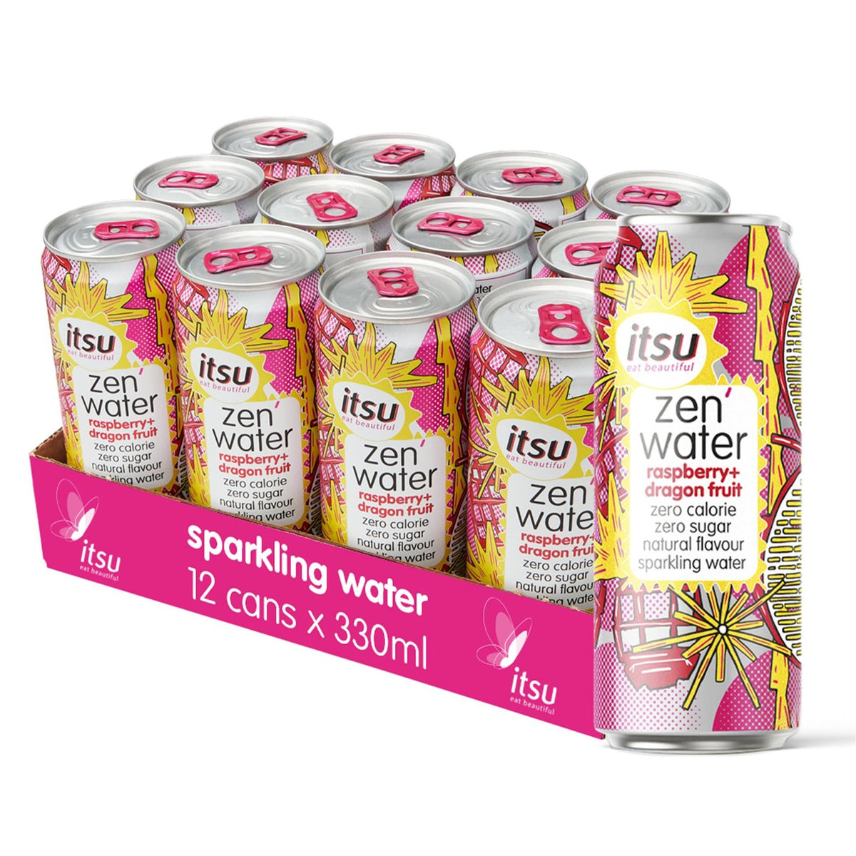 Itsu Raspberry and Dragon Fruit Zen Water