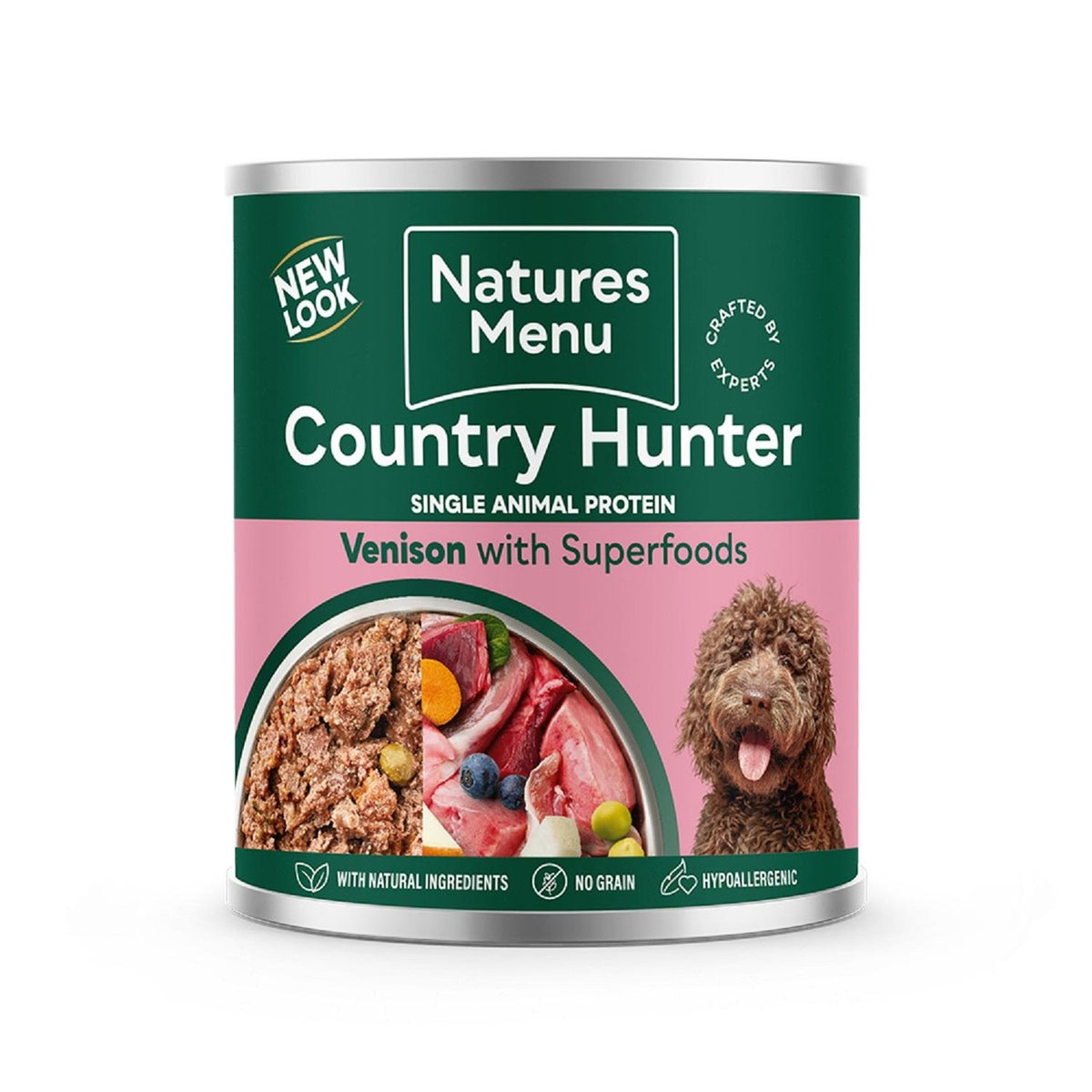 Natures Menu Country Hunter Venison Wet Dog Food Cans   6 x 600g