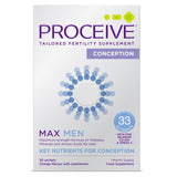 Proceive men's fertility supplement max orange sachets 30 sachets, imported from the UK