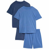 M&S Acid Wash Pyjamas, 6-7 Years, Blue