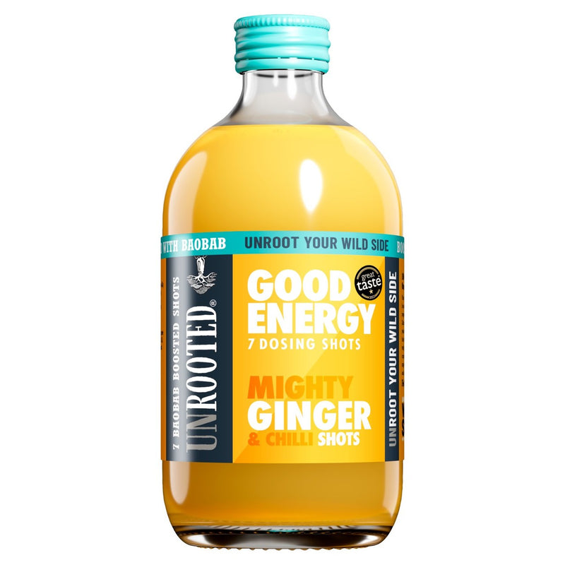 UNROOTED Good Energy Mighty Ginger and Chilli Dosing Bottle