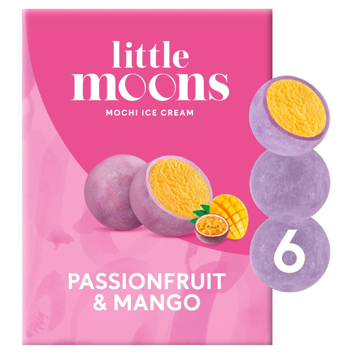 Little Moons Vegan Passionfruit & Mango Mochi Ice Cream   6 x 32g