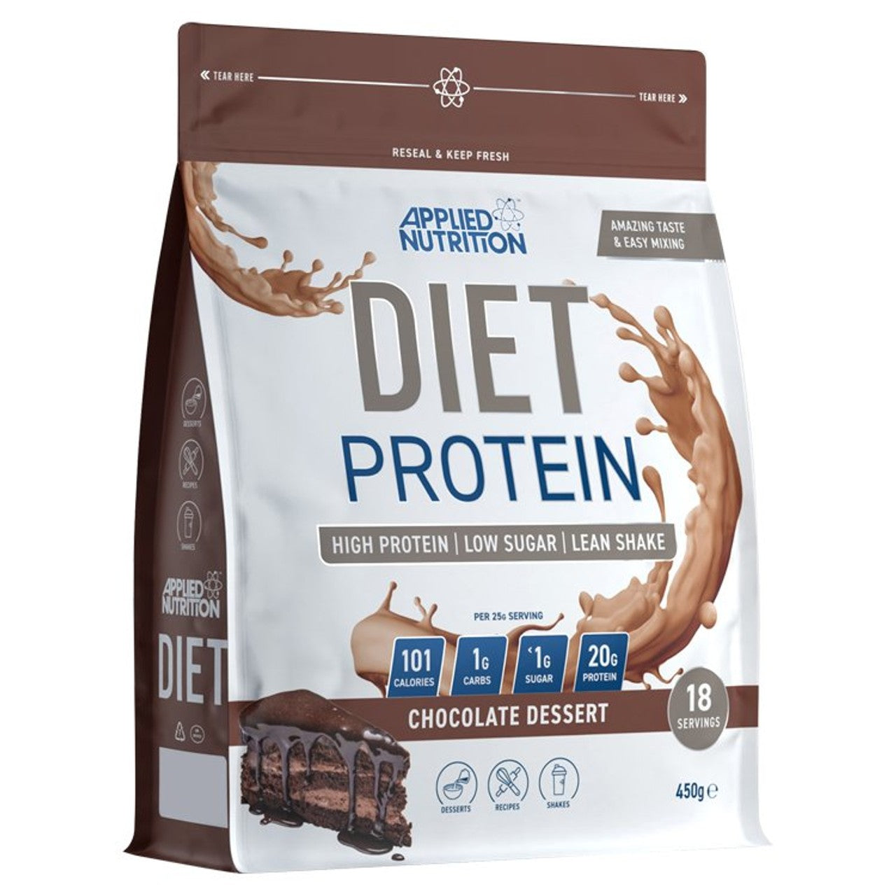 Applied Nutrition Diet Protein Powder Chocolate Dessert