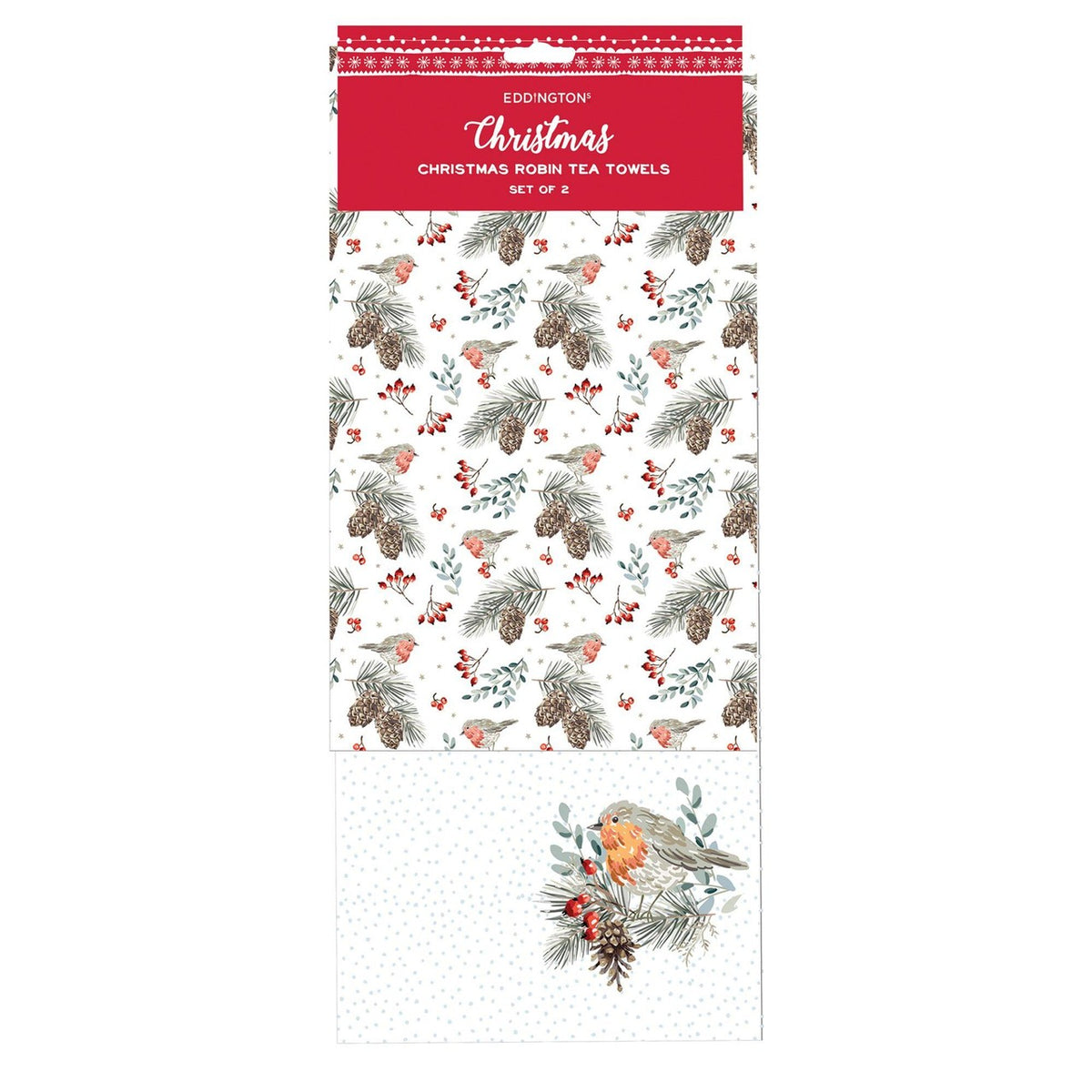 Christmas Robin Tea Towels